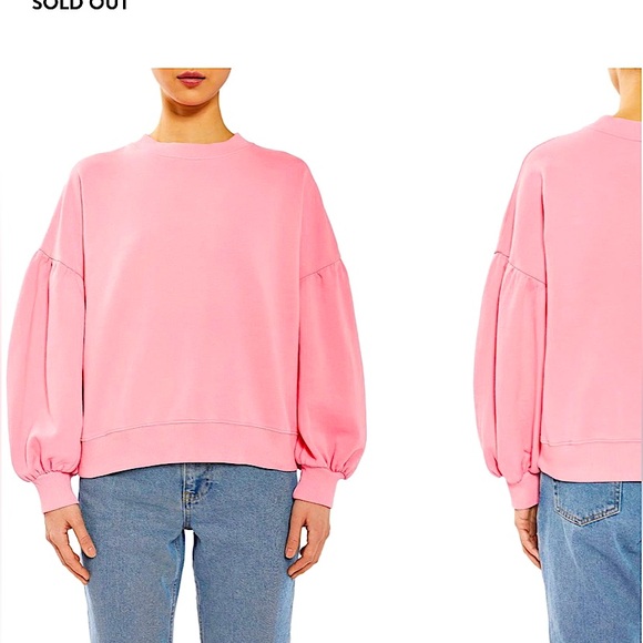 TOPSHOP Baloon Sleeve Sweatshirt By BOUTIQUE - Picture 2 of 3